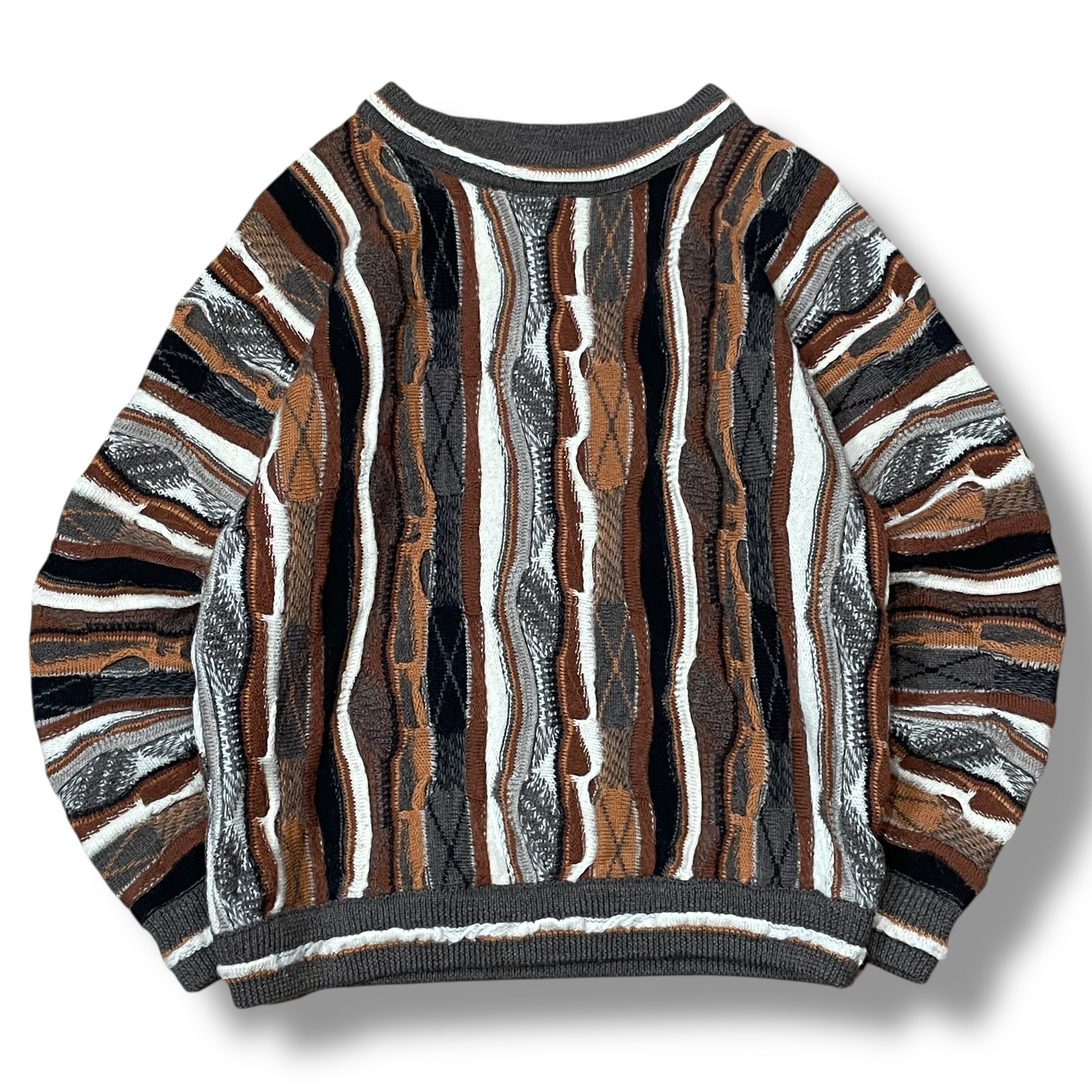 M】【80年代】 Giorgio di Firenze COOGI風 クージーニット 3Dニット