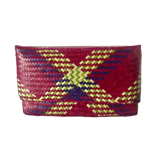 Rectangular colourful basket M w27cm×15.5cm×h16cm 四角カラフル蓋付き収納かご