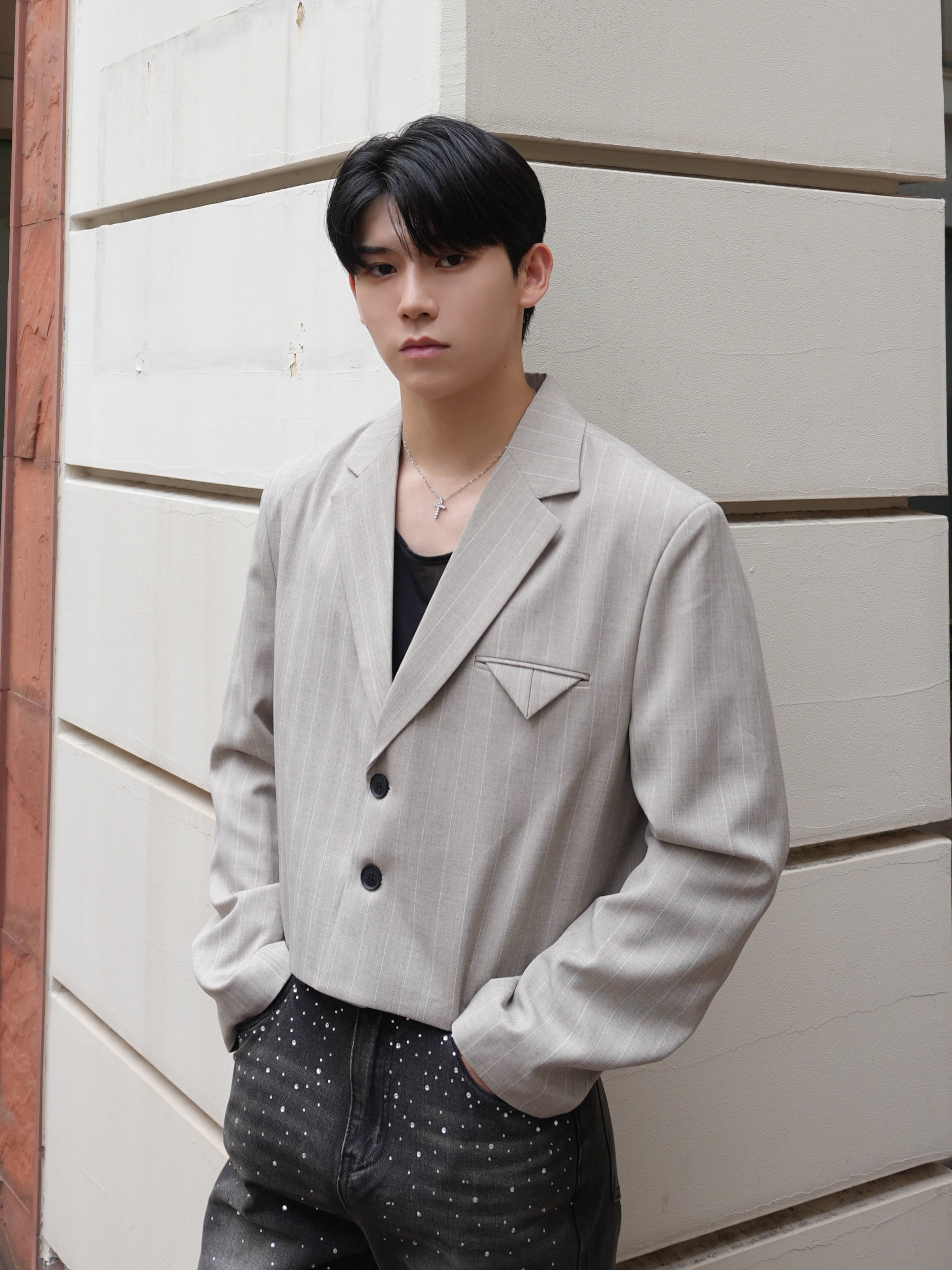 ALUDE SELECT】mode short jacket（4color） | 【ALUDE】韓国メンズ