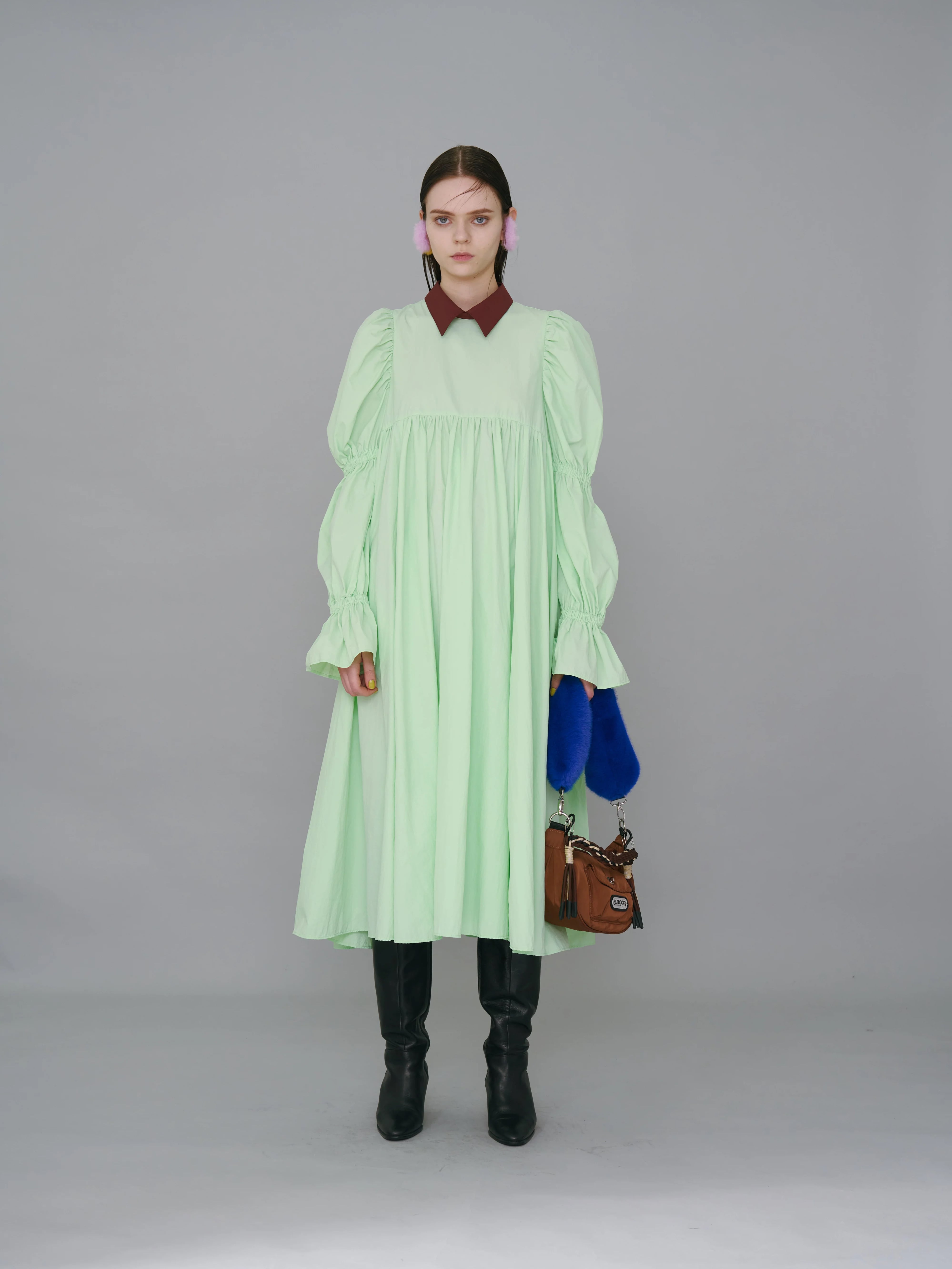 24AW】NON TOKYO / POWER SHOULDER WASHER SHIRT ONE-PIECE 24AW】NON TOKYO / POWER SHOULDER WASHER SHIRT ONE-PIECE