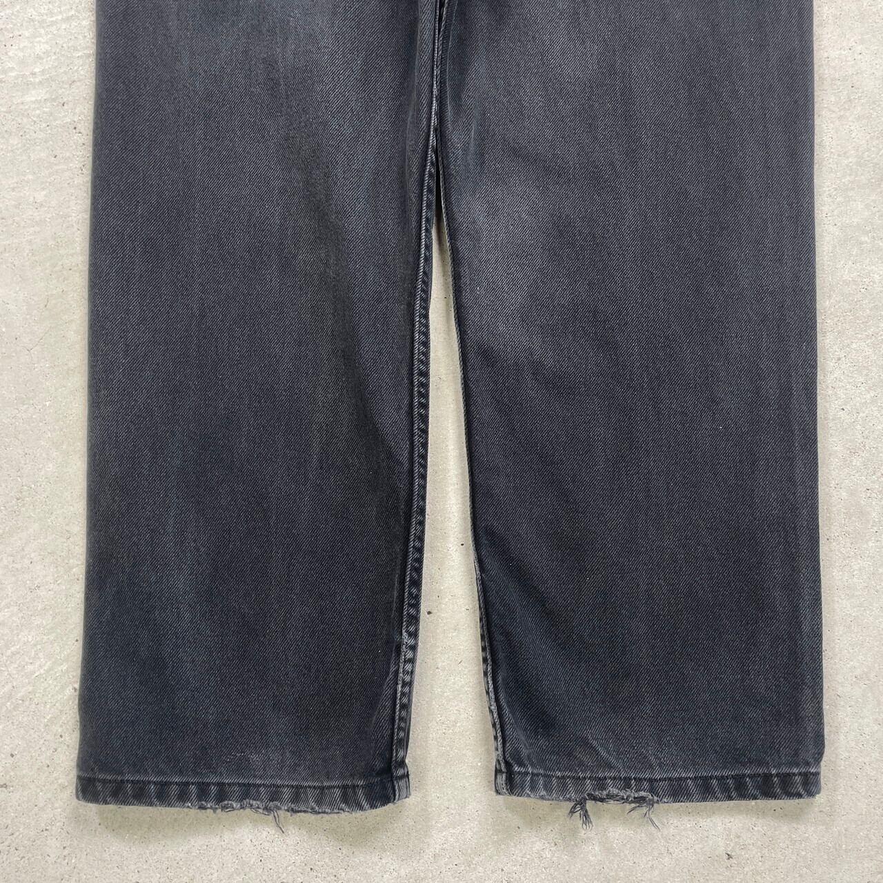 Polo Ralph Lauren〈ブラックデニムパンツ 縦落ち ルーズ〉 00年代 Polo Ralph Lauren ポロラルフローレン テーパード ブラック