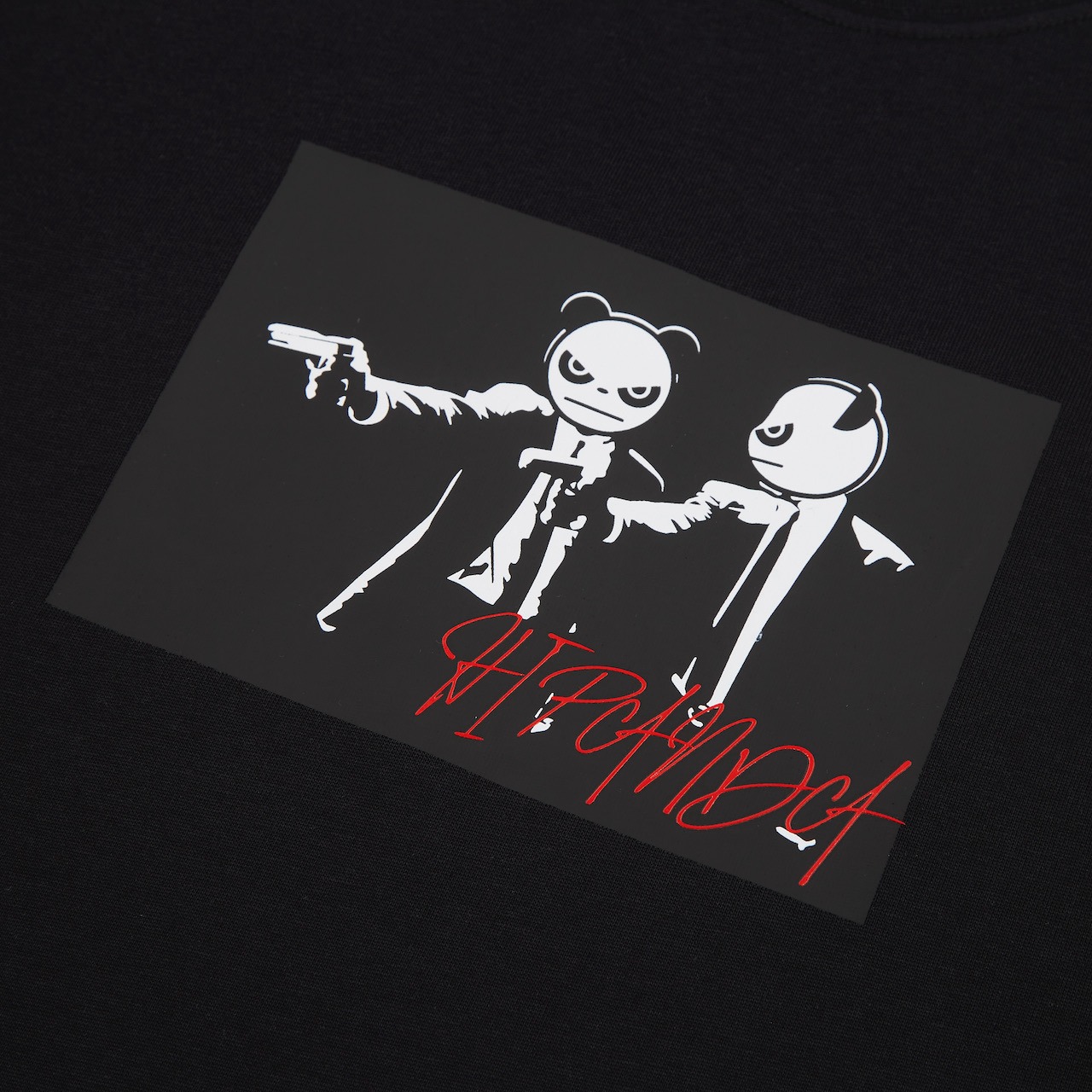 SALE 【HIPANDA ハイパンダ】メンズ パロディ Tシャツ MEN'S MOVIE PARODY PRINT SHORT SLEEVED T-SHIRT / WHITE・BLACK