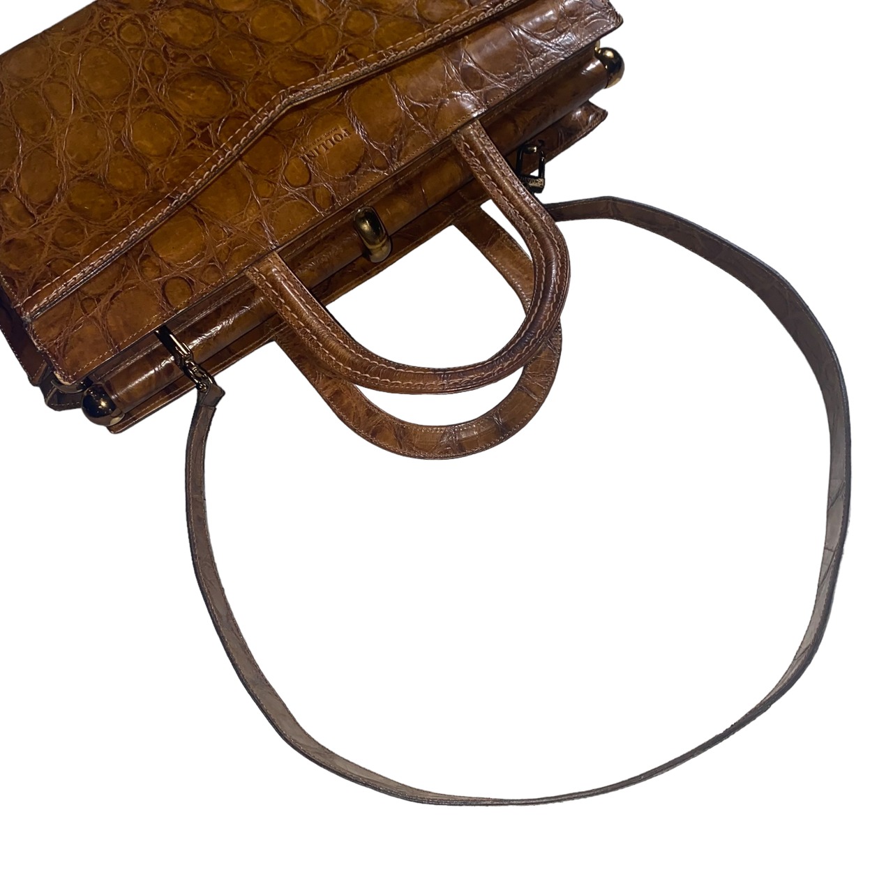 POLLINI embossed leather 2way boston bag