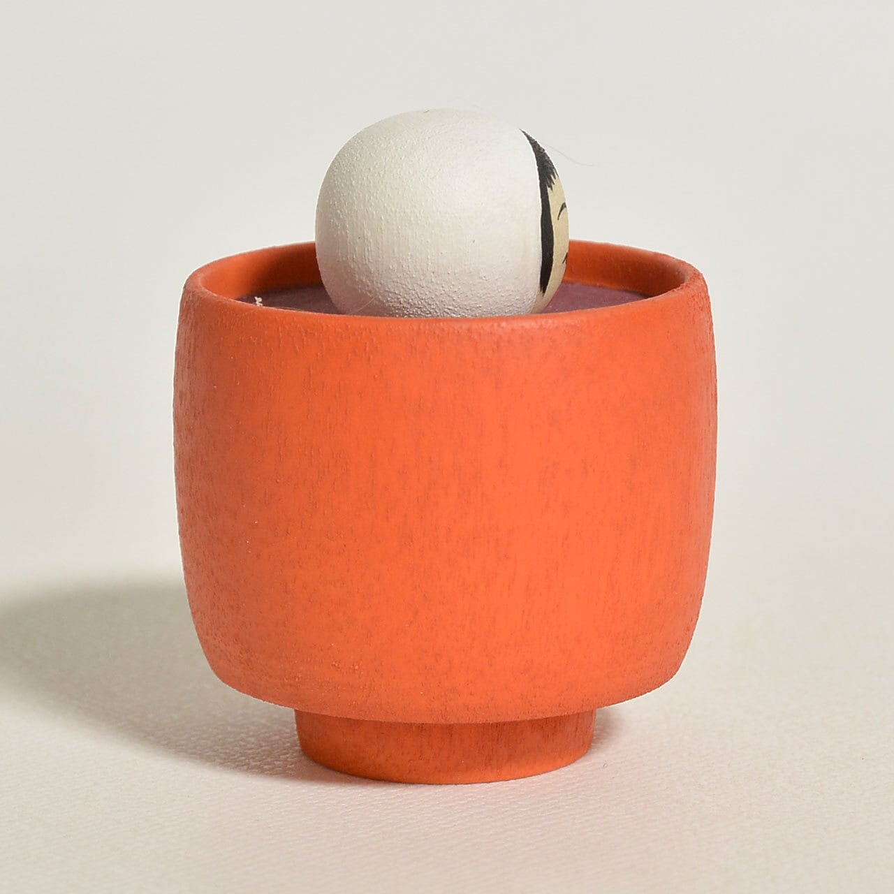 こけし/ムンクの叫び(大)/ムンク/高橋順子工人/中古品 おしるこちゃんこけし 約1.5寸 約4.5cm 鈴木明 工人（作並系）#2336