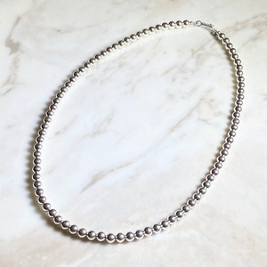 navajo silver beads necklace 50cm φ5mm