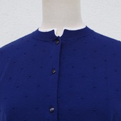 Pale Jute dots knit CD navy × white