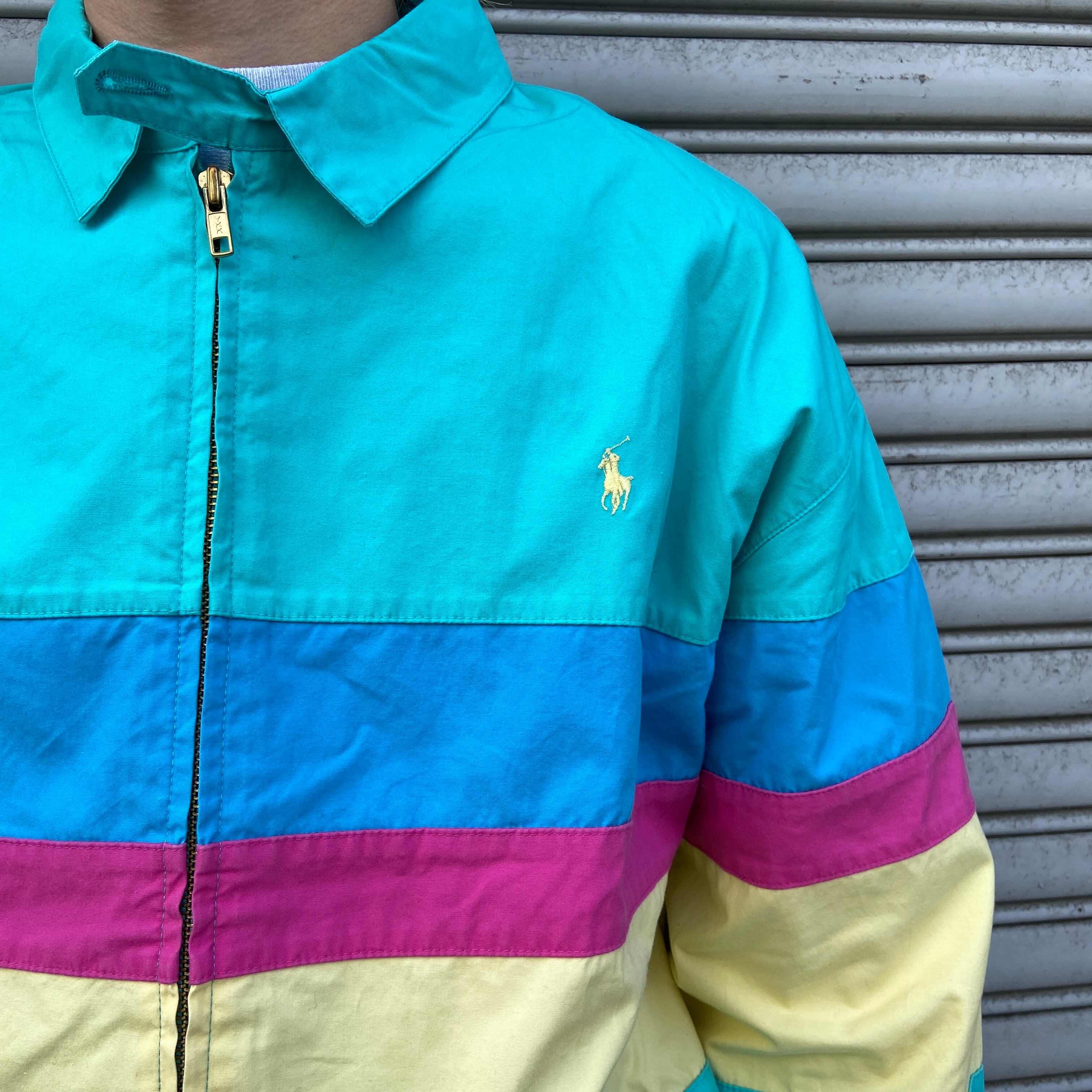 90s USA製 RalphLauren マルチボーダー柄スウィングトップ L | 古着屋 Uan