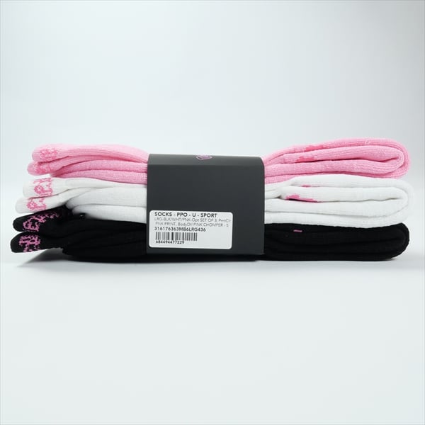 クロムハーツ　ソックス　新品未使用　Mサイズ　ピンク Size【L】 CHROME HEARTS クロム・ハーツ SPORT SOCKS SETS PINK