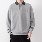 ドロップショルダー ニットポロシャツ af0381