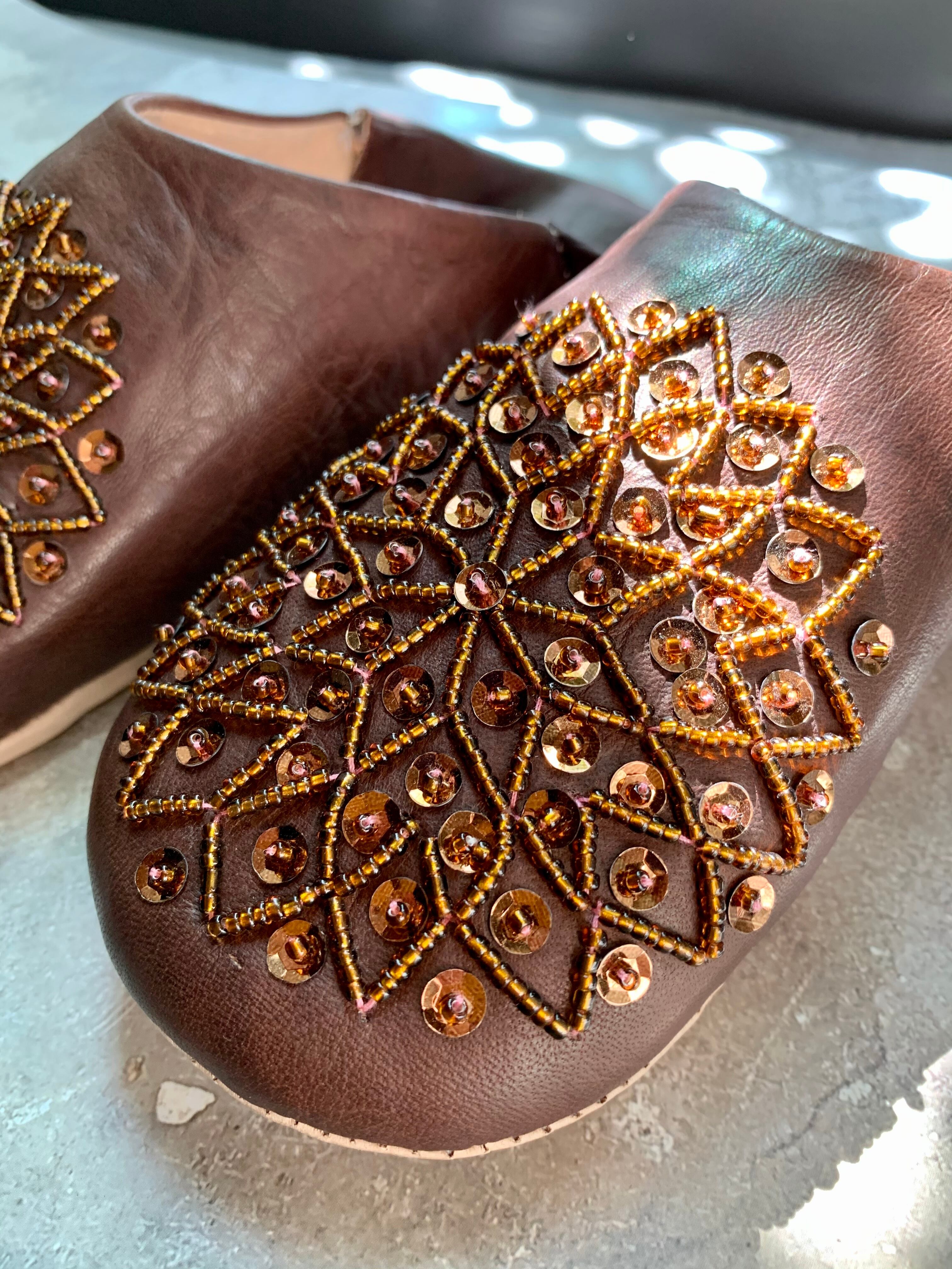 モロッコキラキラバブーシュ