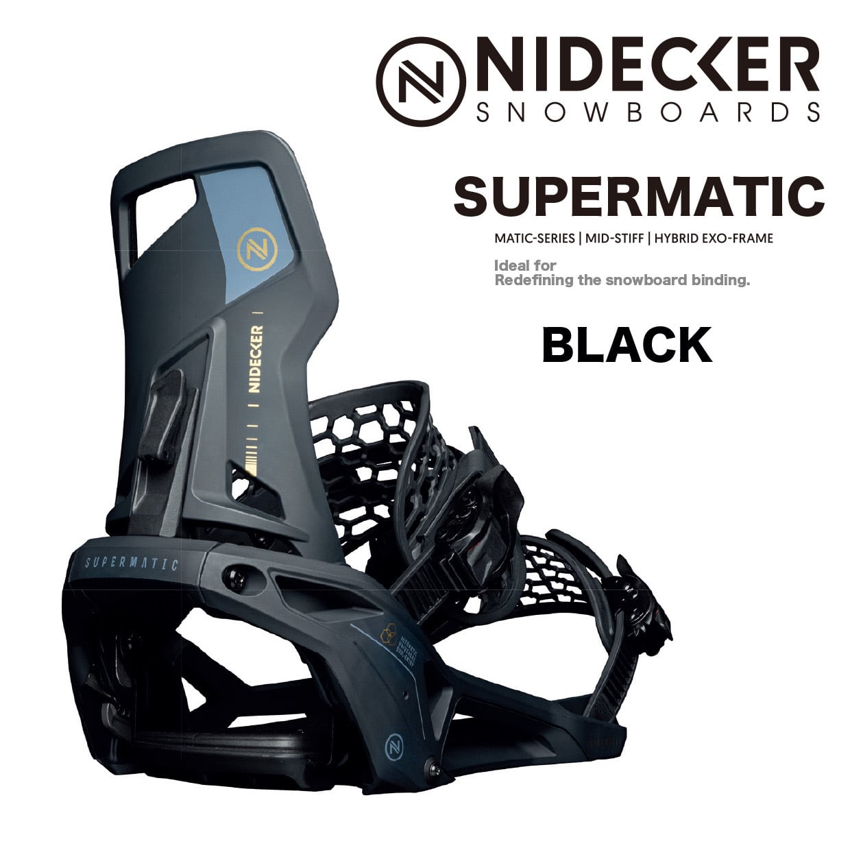 23-24年モデル NIDECKER .『 SUPER MATIC 』. Black . ナイデッカー  