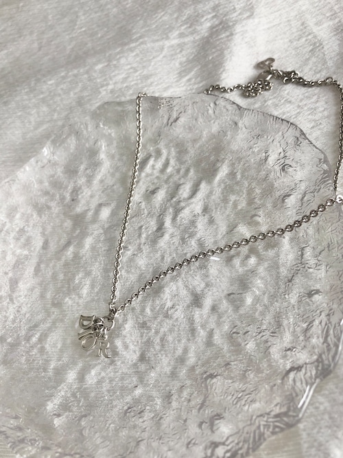 Christian Dior クリスチャン ディオール ネックレス シルバー ロゴチャーム vintage ヴィンテージ オールド x25wyn