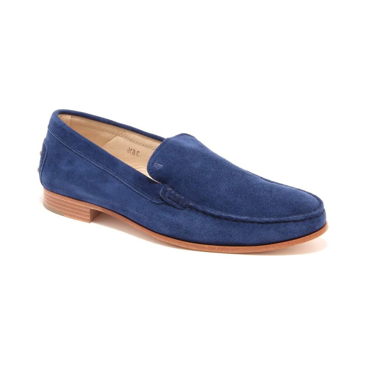 TOD'S トッズ レディース ローファー スエード ネイビー