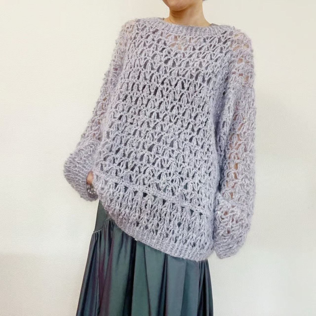 [Pattern] ラメメッシュプルオーバー