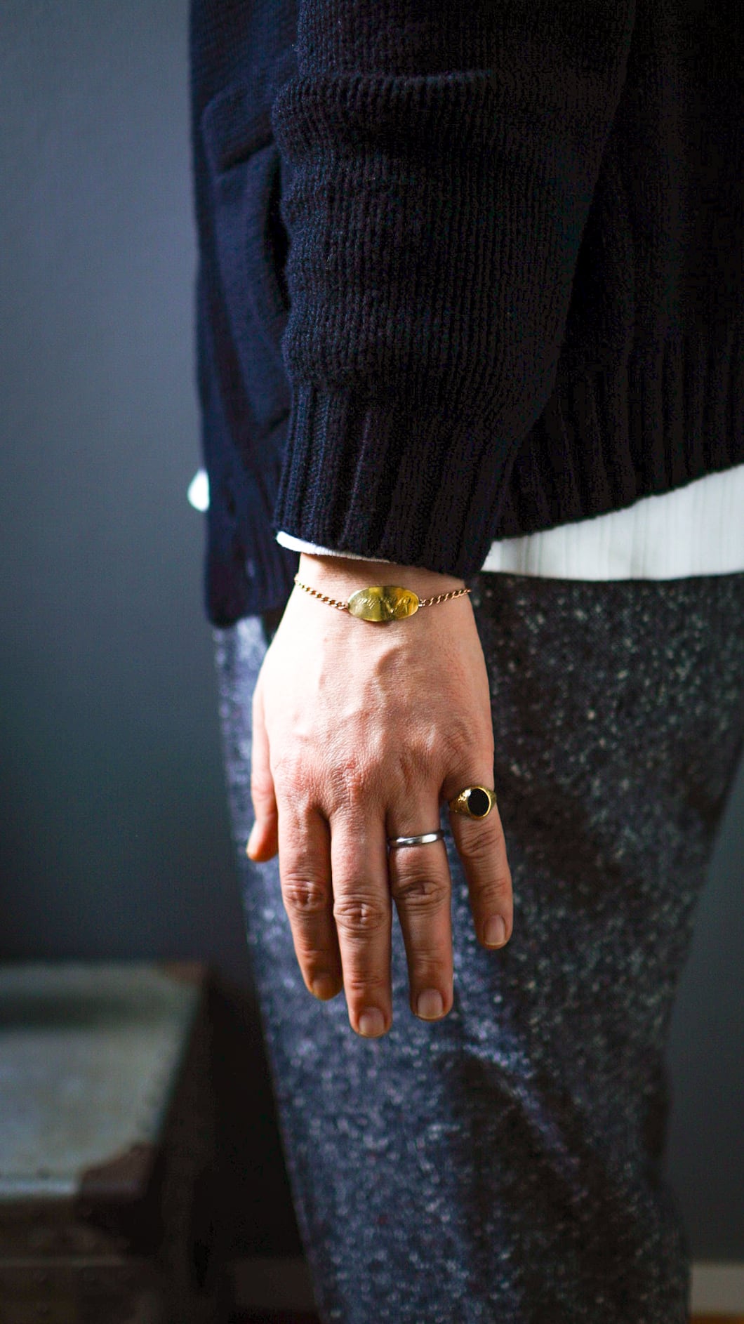 1980】U.K. VINTAGE 9ct イエロー ゴールド シグネット リング 《9金  