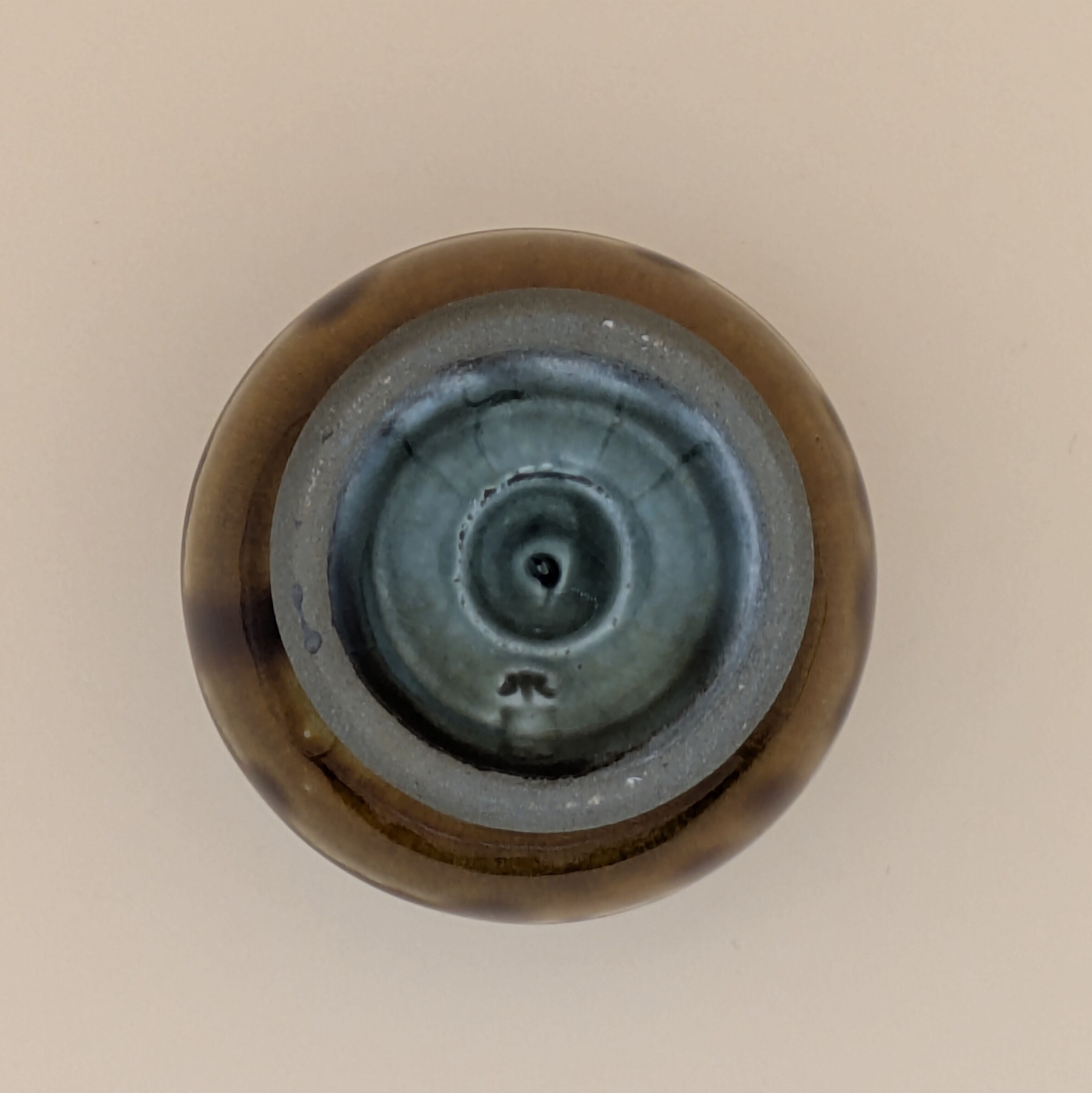 小鹿田焼】 一口杯 5.8cm （飴釉 緑釉 飛び鉋） 酒器 ぐい吞み
