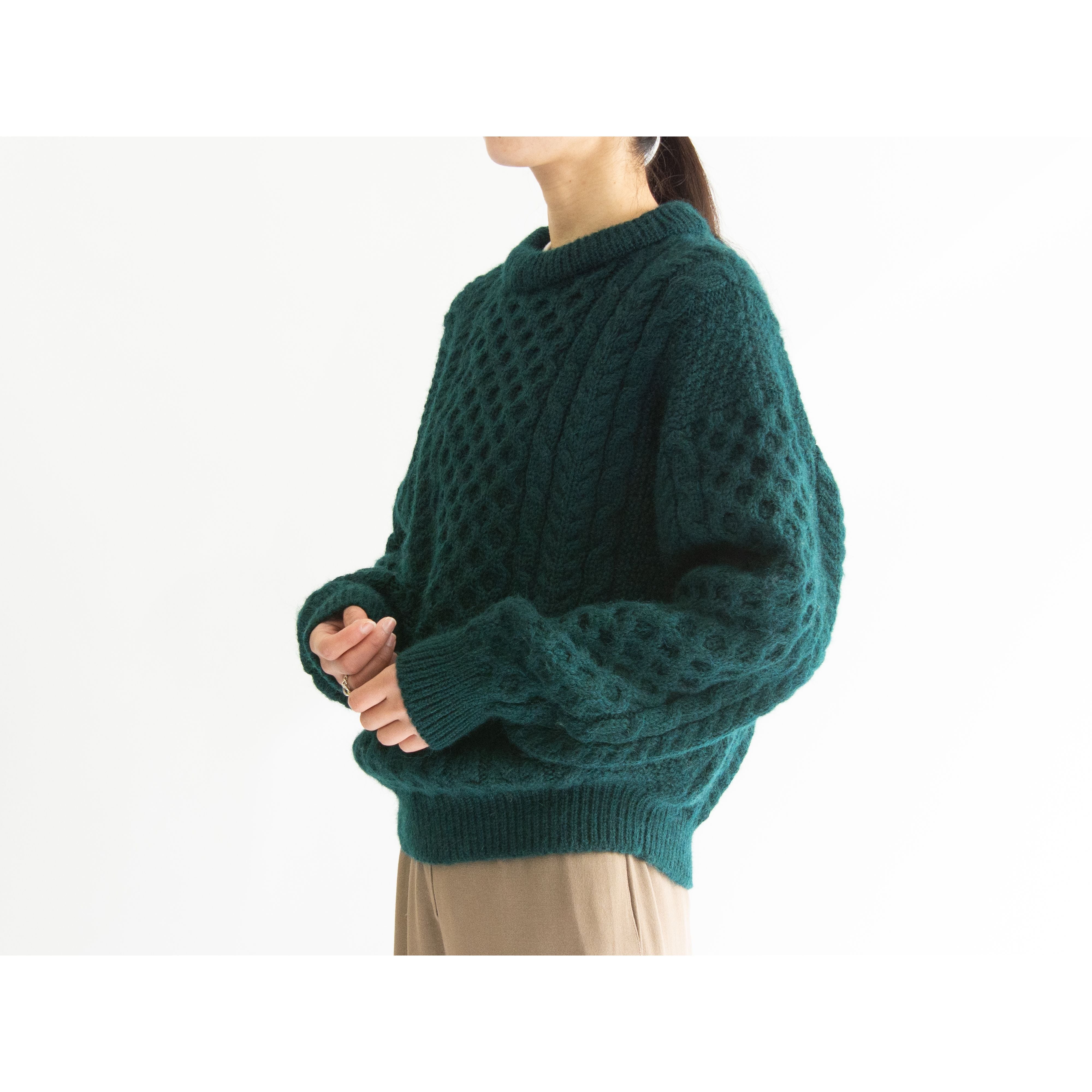 L.L.Bean】Made in Ireland 80-90's 100% Wool Alan Sweater