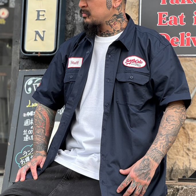 B&C STAFF T/C Work sht BURGER&COLA バーガーアンドコーラ バーガー
