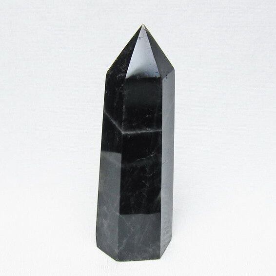 モリオン 六角柱 黒水晶 ポイント 置物 一点物 142-11212