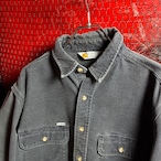90s Carhartt ダックシャツ 長袖シャツ ワークシャツ フェードブラック カーハート