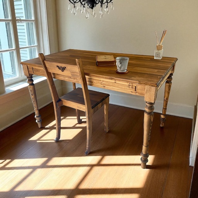 デザイン変更 可」英国 ろくろ脚 ダイニングテーブルB/サイズオーダー可 店舗什器 お店 什器 リビング 椅子別売り