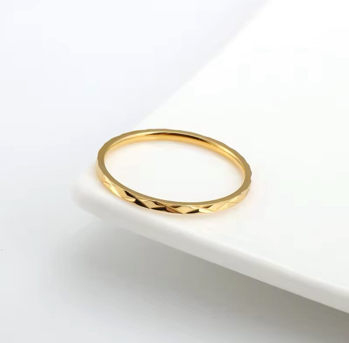 金アレ対応 シンプルゴールドリング(0792)