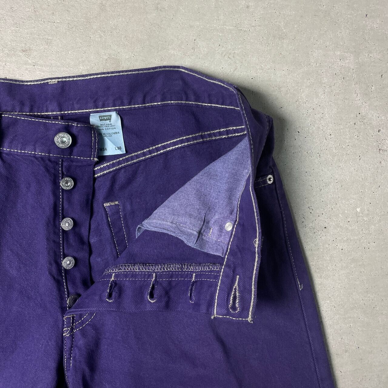 00年代 Levi's リーバイス 501 カラーデニムパンツ 後染め メンズW34
