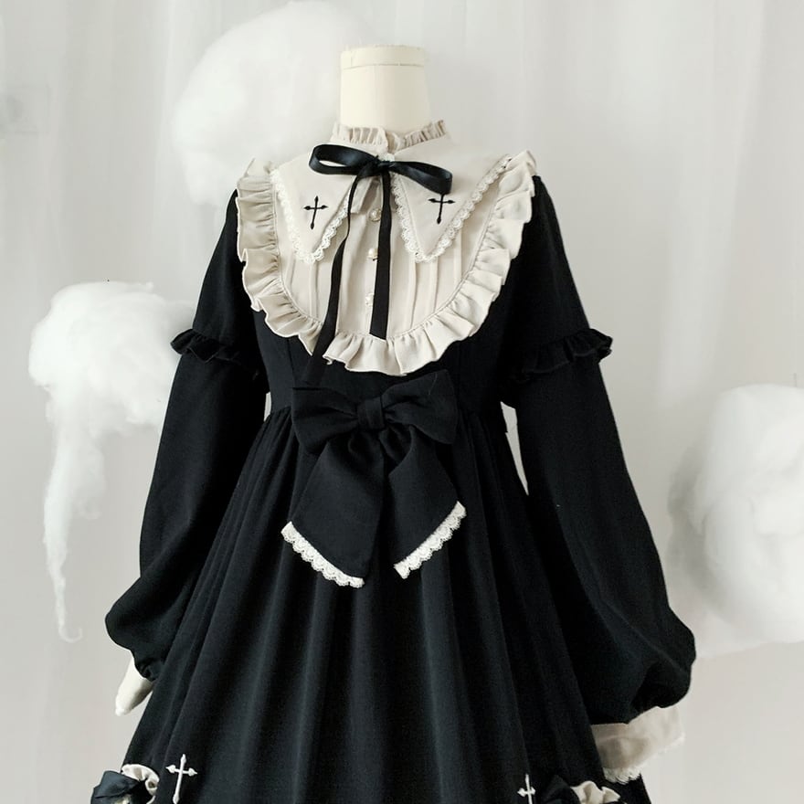 withU ゴスロリ ワンピース ゴスロリ通販 With U ゴシック ロリィタ ゴスロリ ワンピース ネック