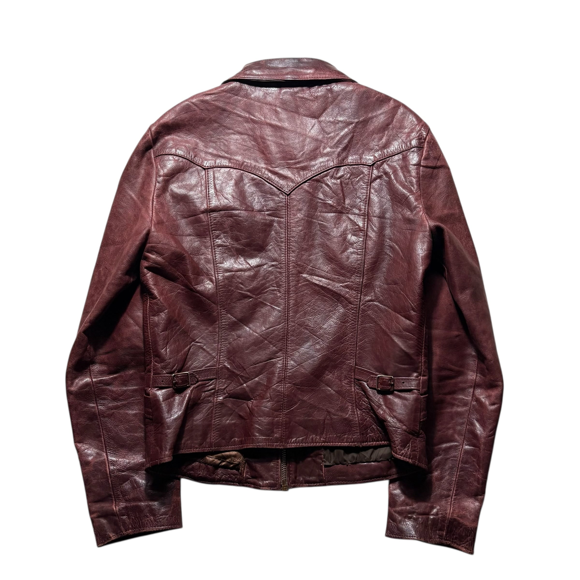 vintage 1970's EAST WEST MUSICAL INSTRUMENTS leather jacket