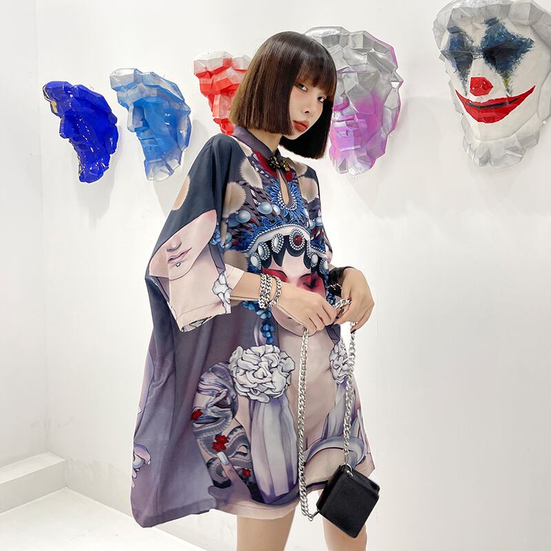 Tシャツ ドレス サマー自然派ルーズ薄手スリムスカート 夏物 ラブタオタオダレンハウス99096582381