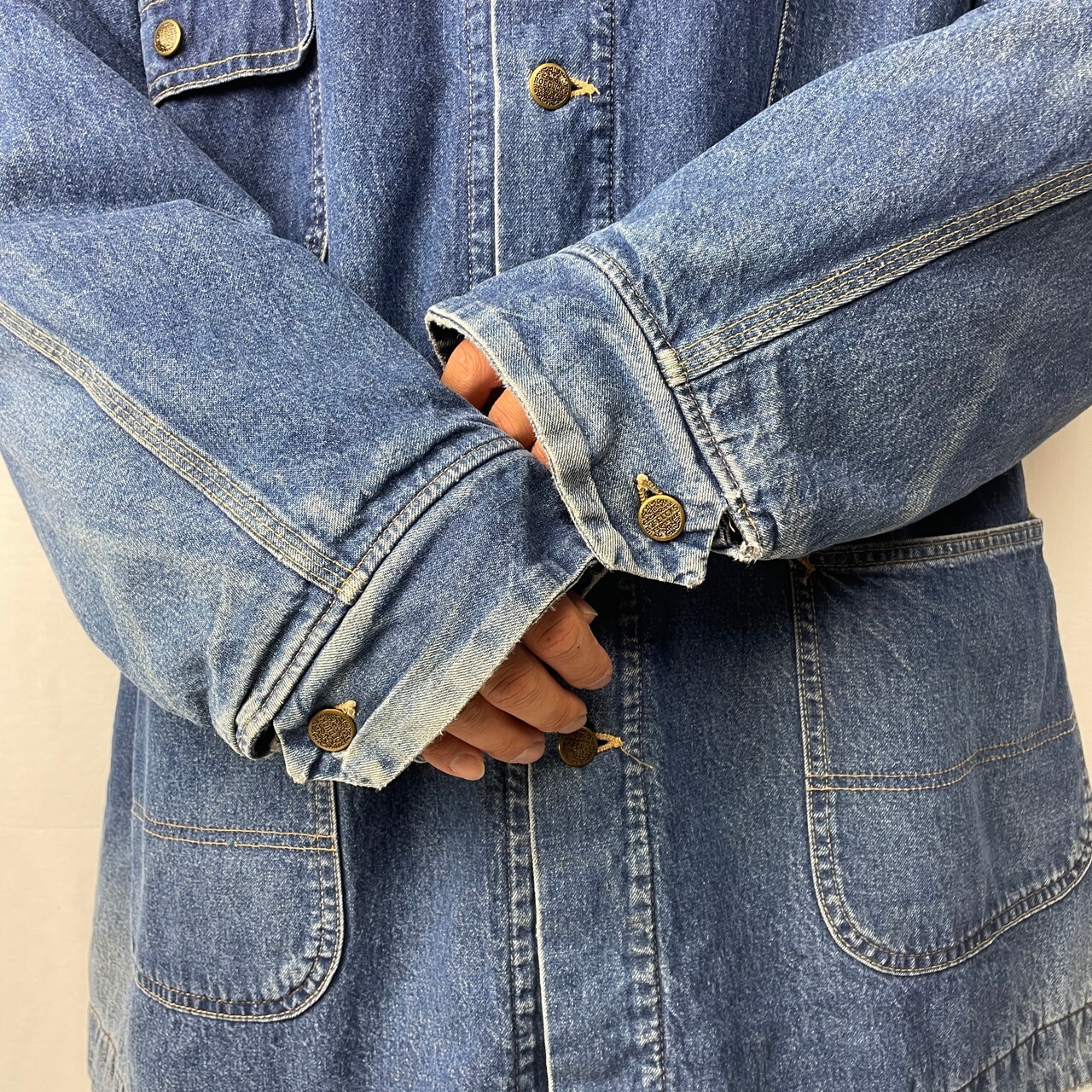 90年代 USA製 ROEBUCKS ローバックス カバーオール メンズXL相当 古着 