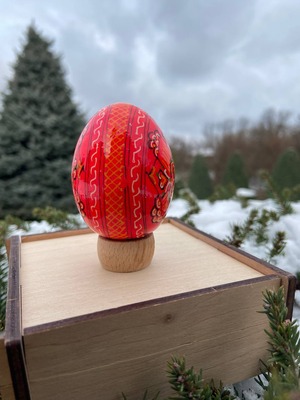 装飾用プィサンカ（イースターエッグ）with stand　コロミヤ博物館モデル