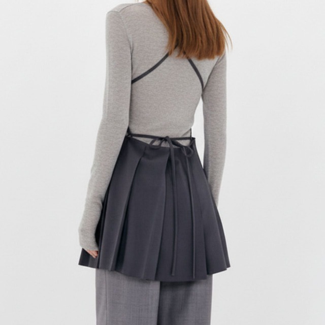 Pleated structured long bustier A00115