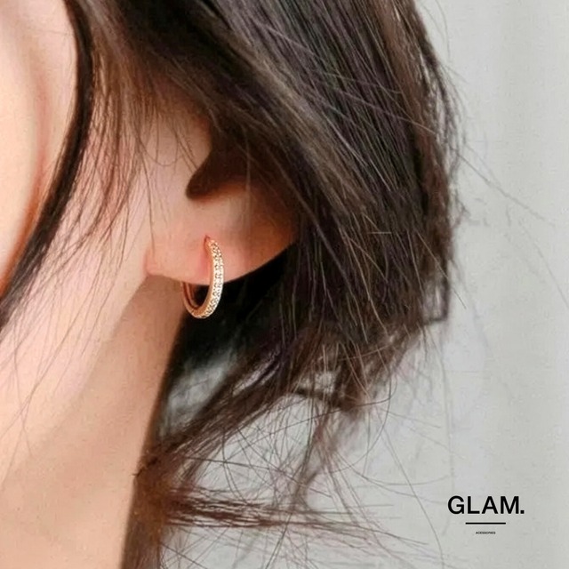 ジルコニアフープピアス