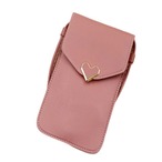 スマホグッズ ハートボタン スマホポーチ 大人かわいい おしゃれ コンパクト 斜めがけ ショルダーバッグ スマホケース PU レザー スマホ収納 軽量 旅行 散歩 お出かけ プレゼント ギフト　cw-a-6420