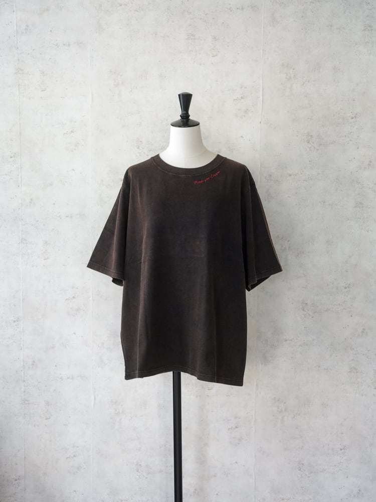 Cloth&Cross]COFFEE 刺繍T-sh with Drawstring Bag | fripons