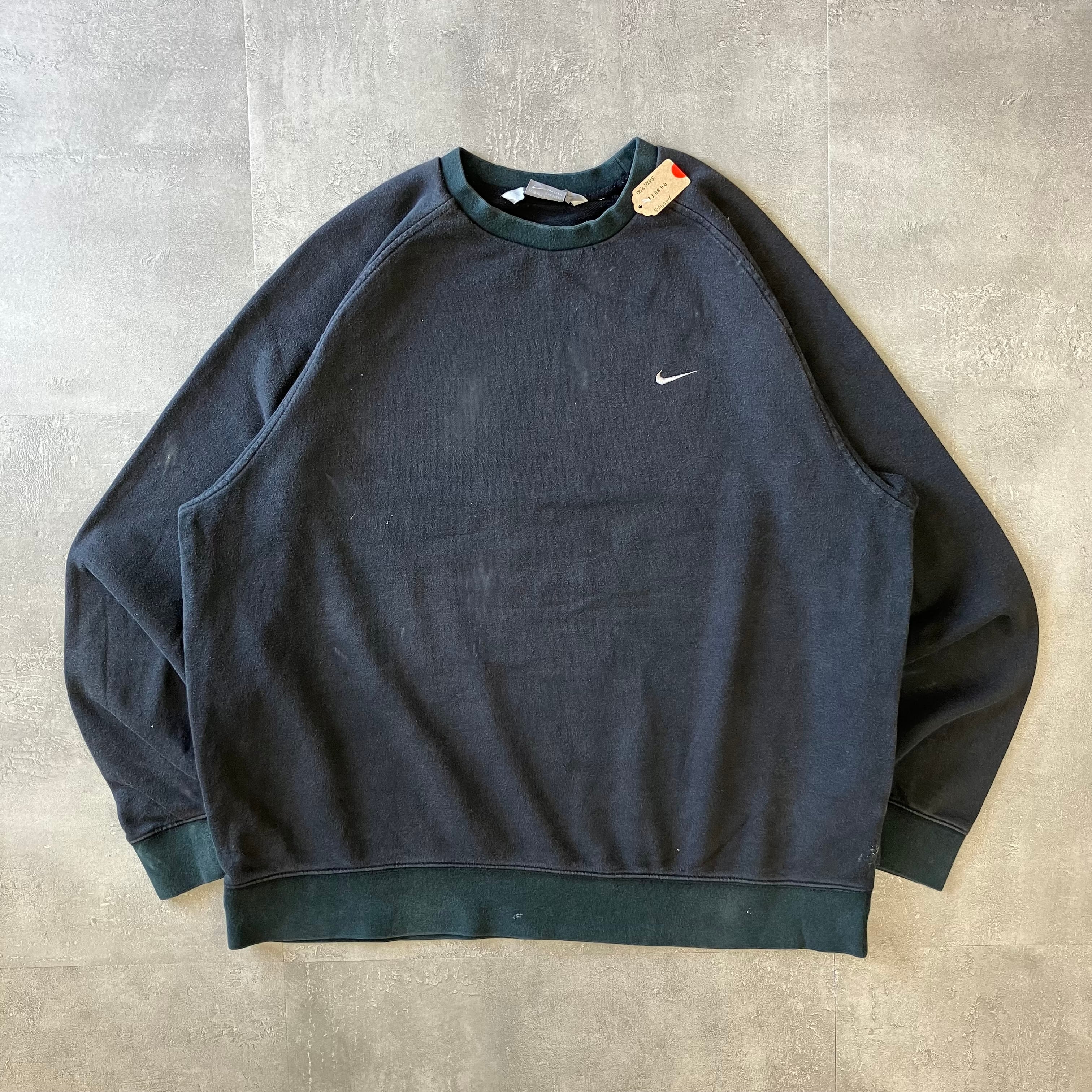 NIKE 00s ブラック スウェット ワンポイント フェード No.1811