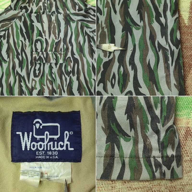 80s WOOLRICH Shadow Bark Camo Hooded Hunting Jacket （L） | Wonder ...