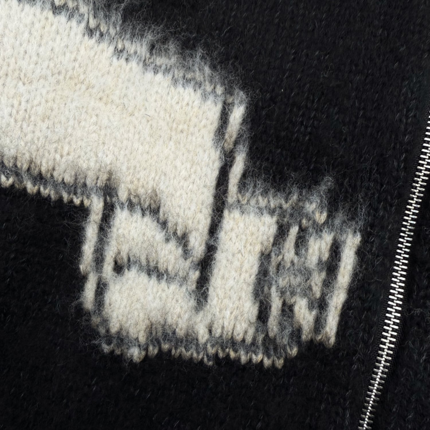 ASKYURSELF / WRAPPED BANNED ZIP KNIT HOODIE | HOLICK