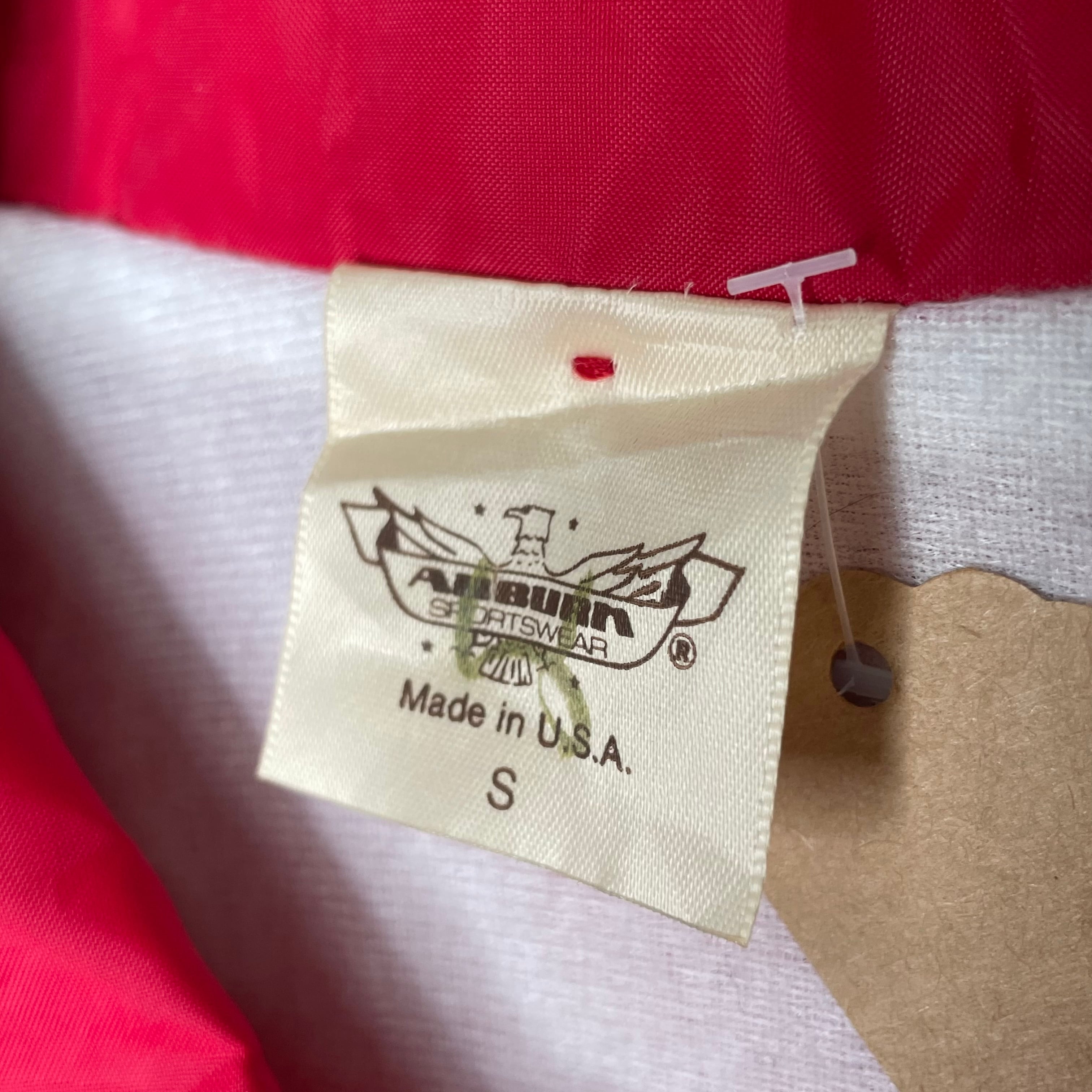 AUBURN SPORTSWEAR コーチジャケット S（M相当） Made in USA レッド 