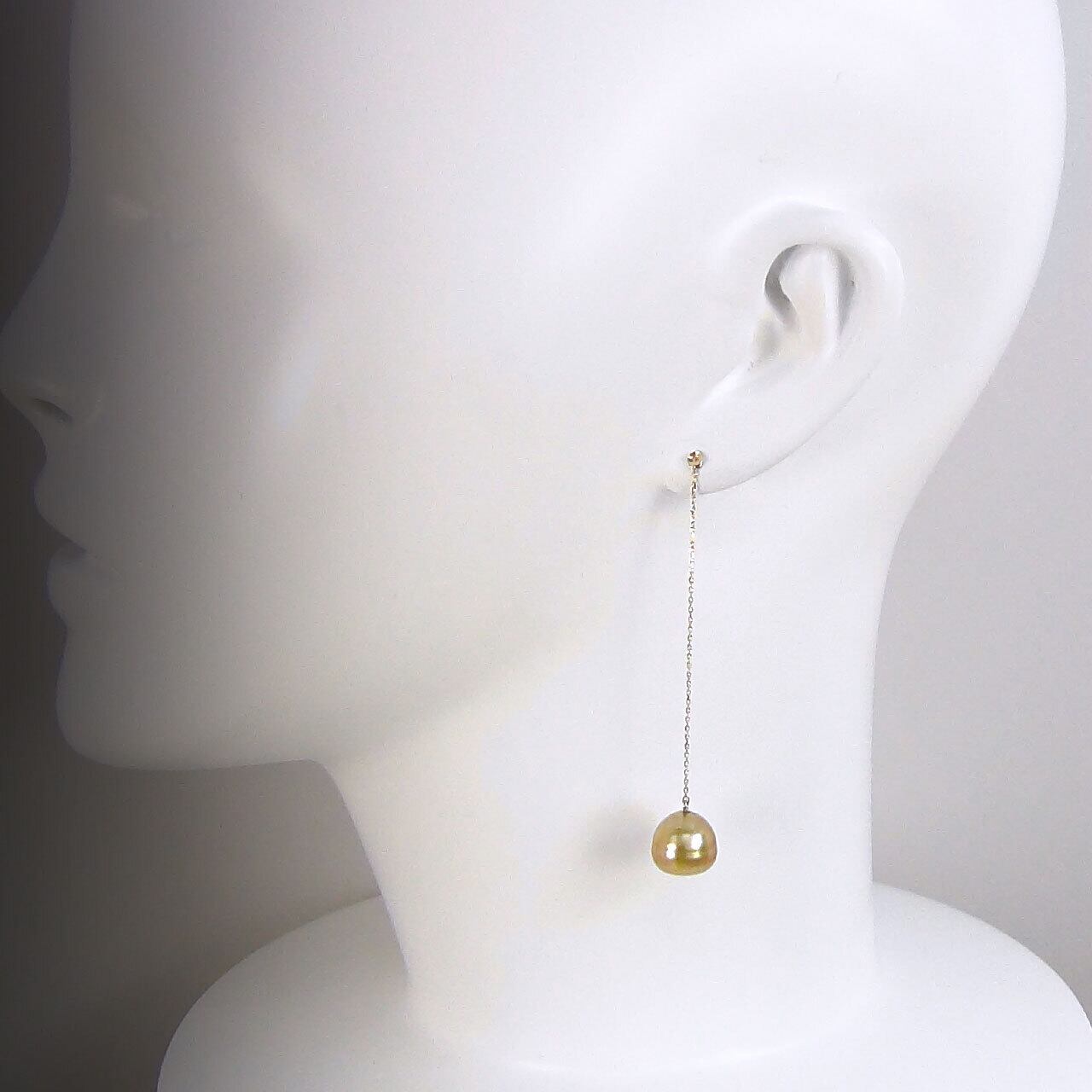 南洋ゴールデンパールのチャーム K18 南洋ゴールデンパール ピアスチャーム | atelier-N2