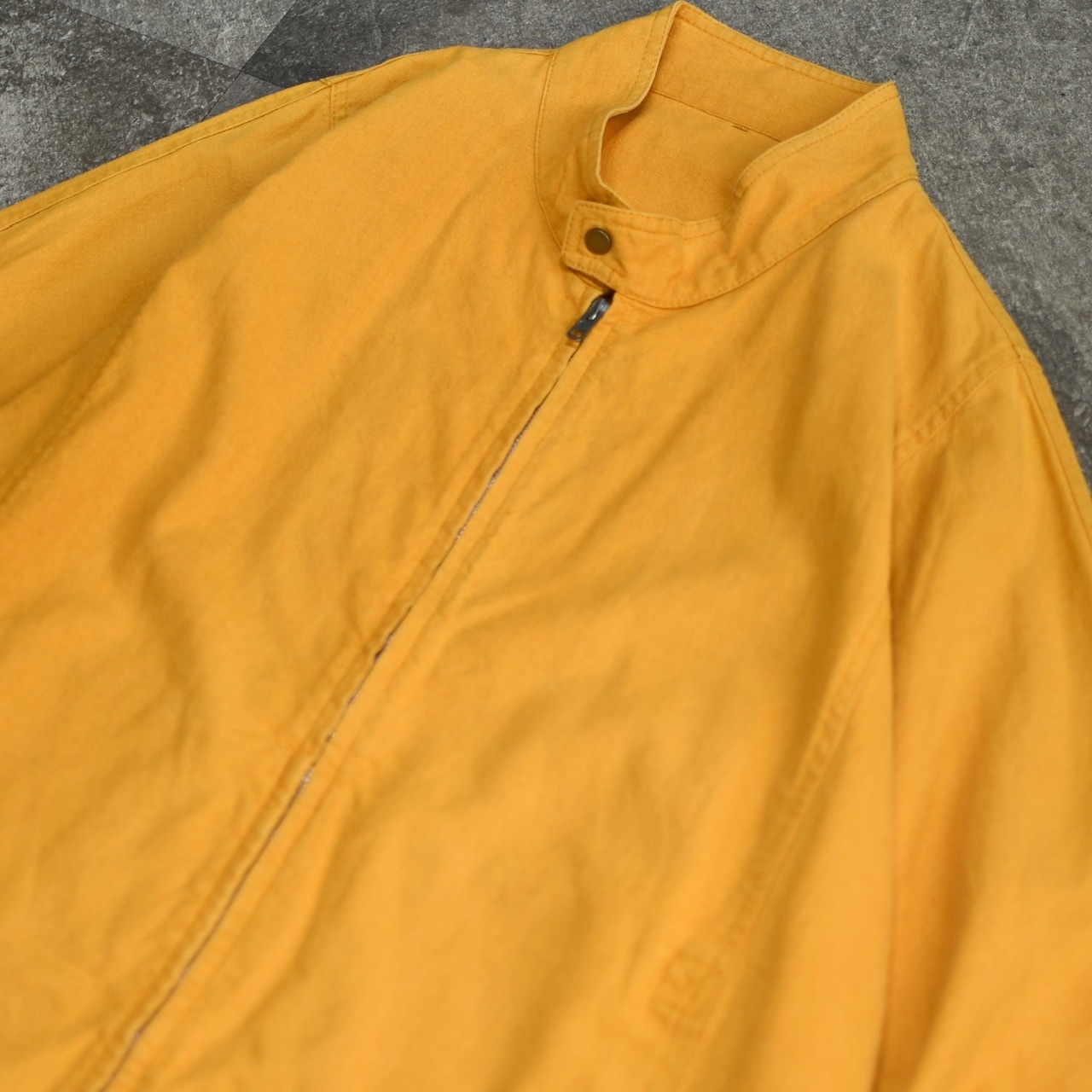 cotton linen stand collar jacket yellow