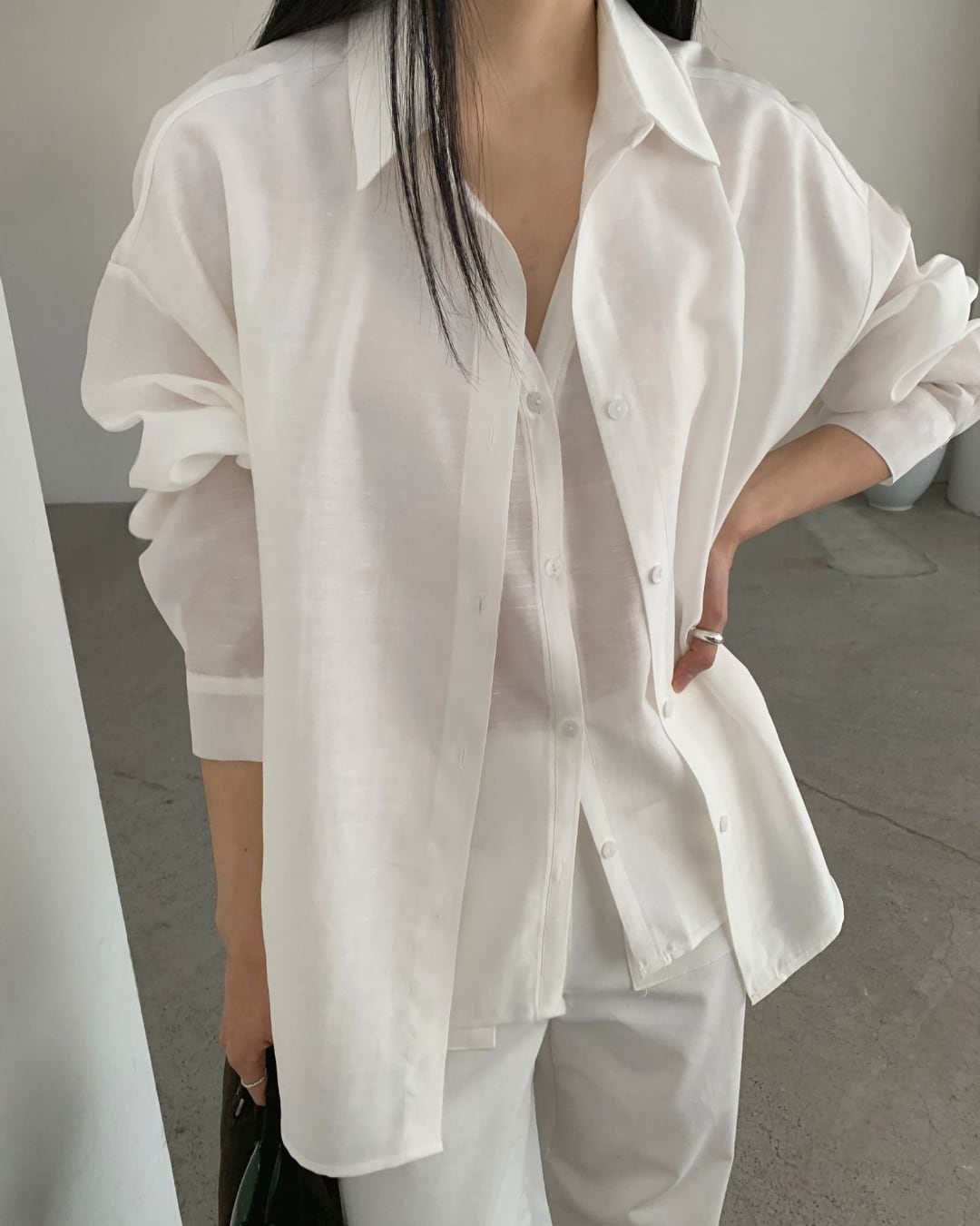 ダブルレイヤードシアーシャツ