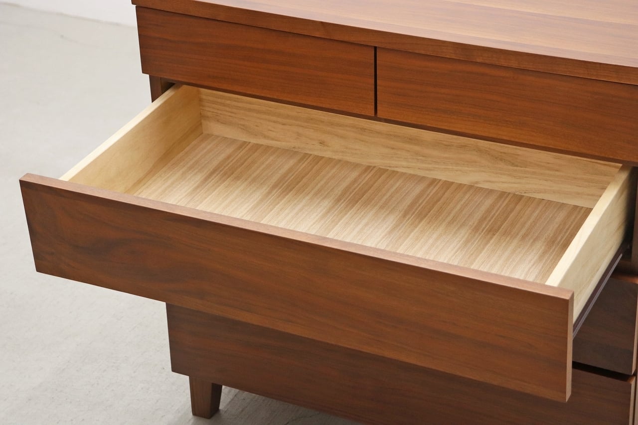 沼津店】ナチュラル モダン ウォールナット チェスト ドロワー