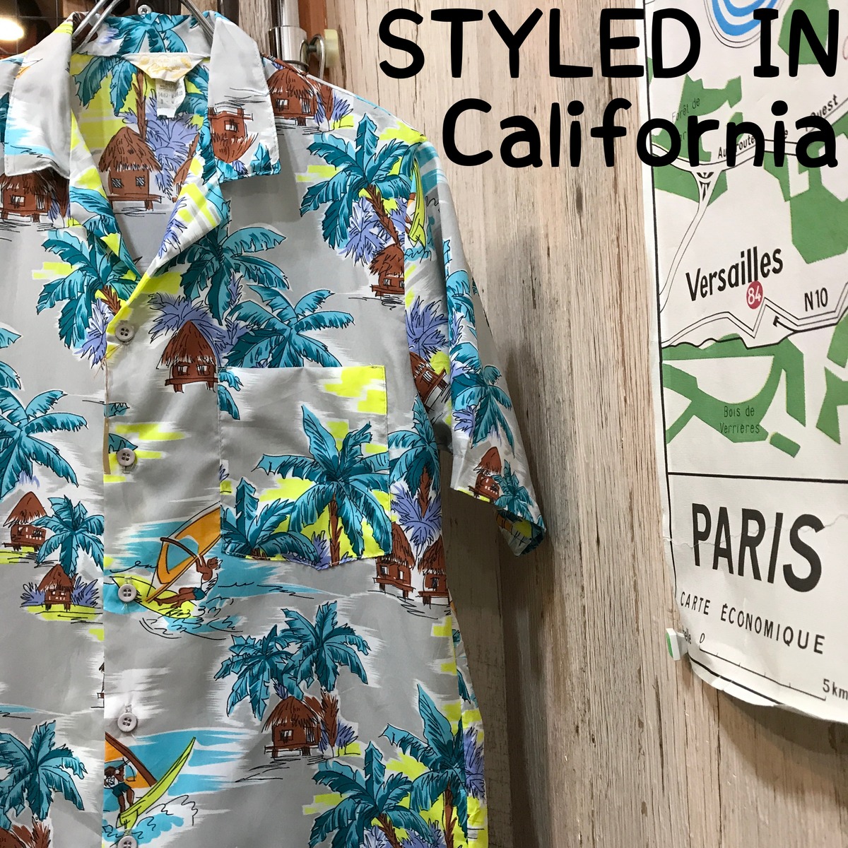STYLED IN California アロハシャツ M 古着 (1826) | 温古着新