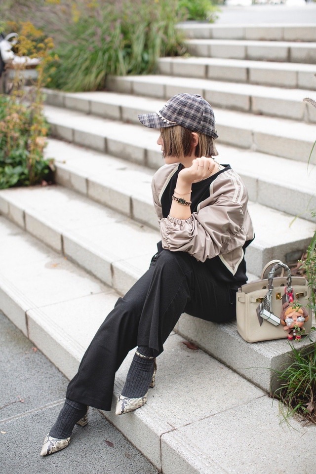 （original）ビーズ付きCAP （ビーズストラップ取り外し可能）