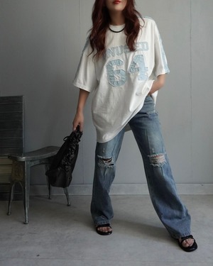 【unused.lab】Sideline denim patch CS/Blue