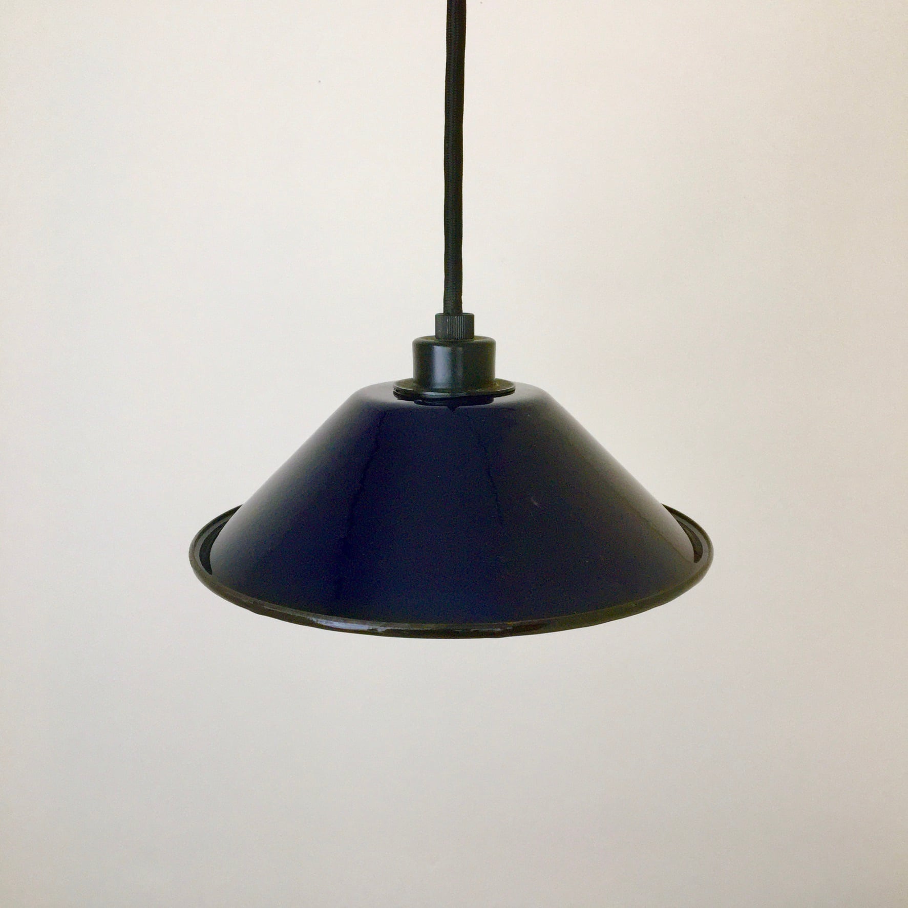 ホーロー ランプシェード ネイビーブルー｜Enamel Iron Lampshade Navy