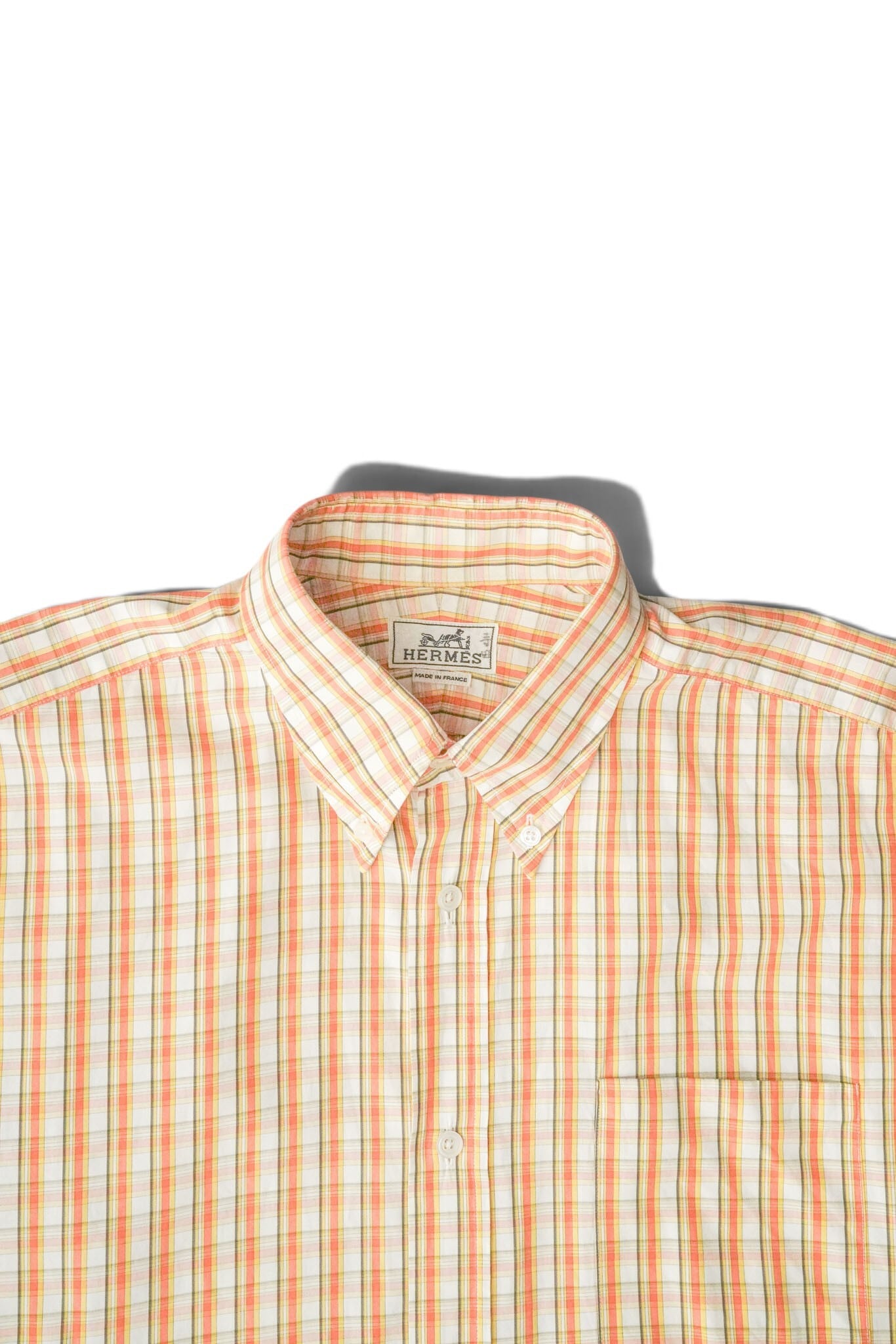 HERMES エルメス オレンジ コットンシャツ 00's 