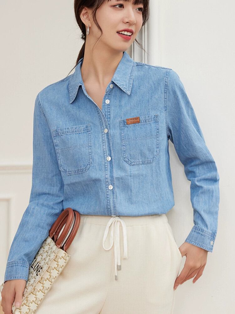 glamlips デニムシャツ ライトブルー 新品未使用品 glamlips デニムシャツ ライトブルー 新品未使用品 glamlips